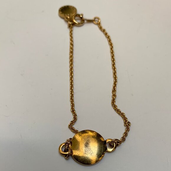 Vintage Marc by Marc Jacobs Logo Medallion Goldtone Chain Bracelet - Picture 3 of 4